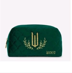 Primark Wicked Elphaba Green And Gold Quilted Cosmetic Bag New